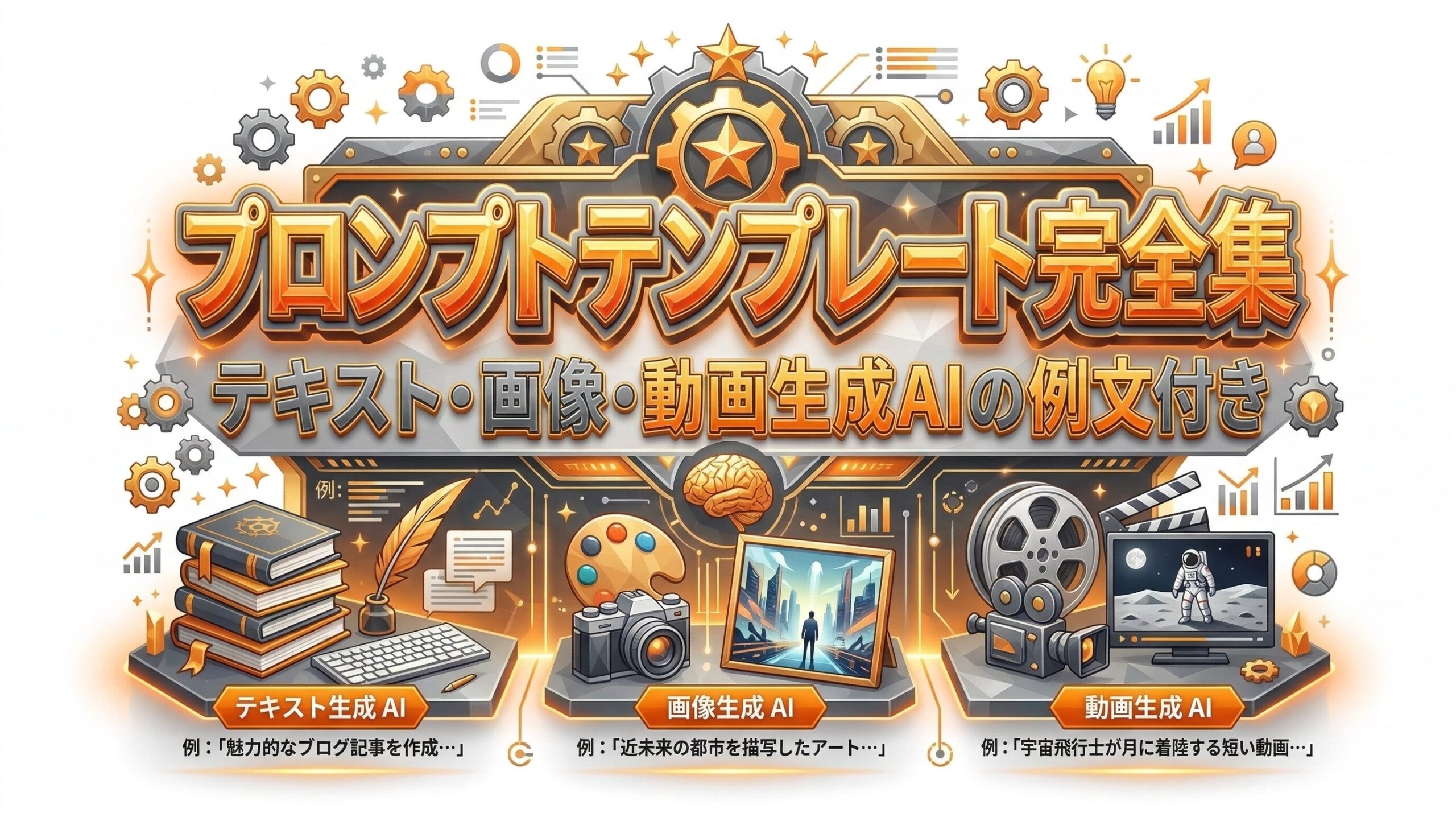 プロンプトテンプレート完全集｜テキスト・画像・動画生成AIの例文付き