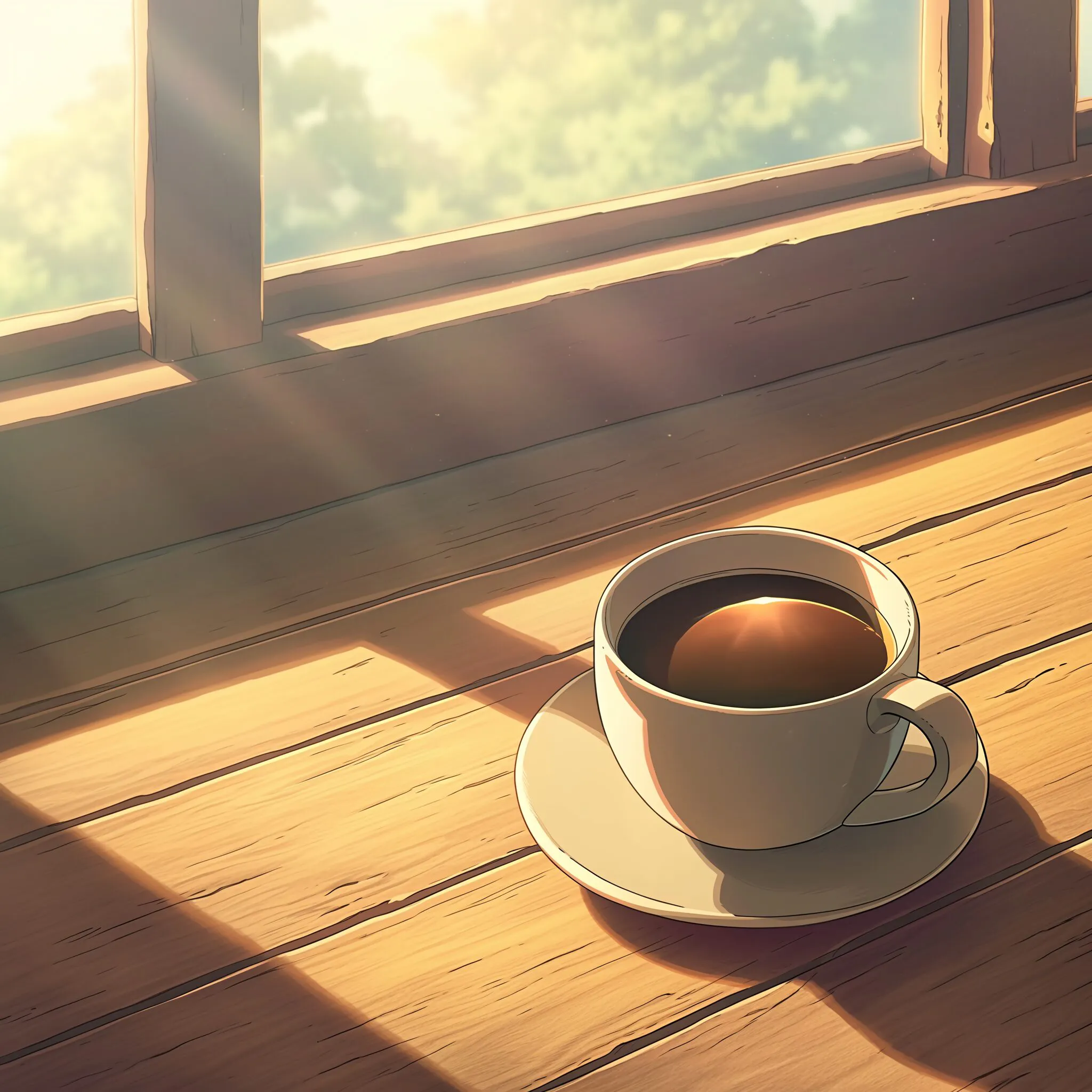 Midjourneyの--nijiモード（アニメスタイル）で生成したコーヒーカップイラスト
