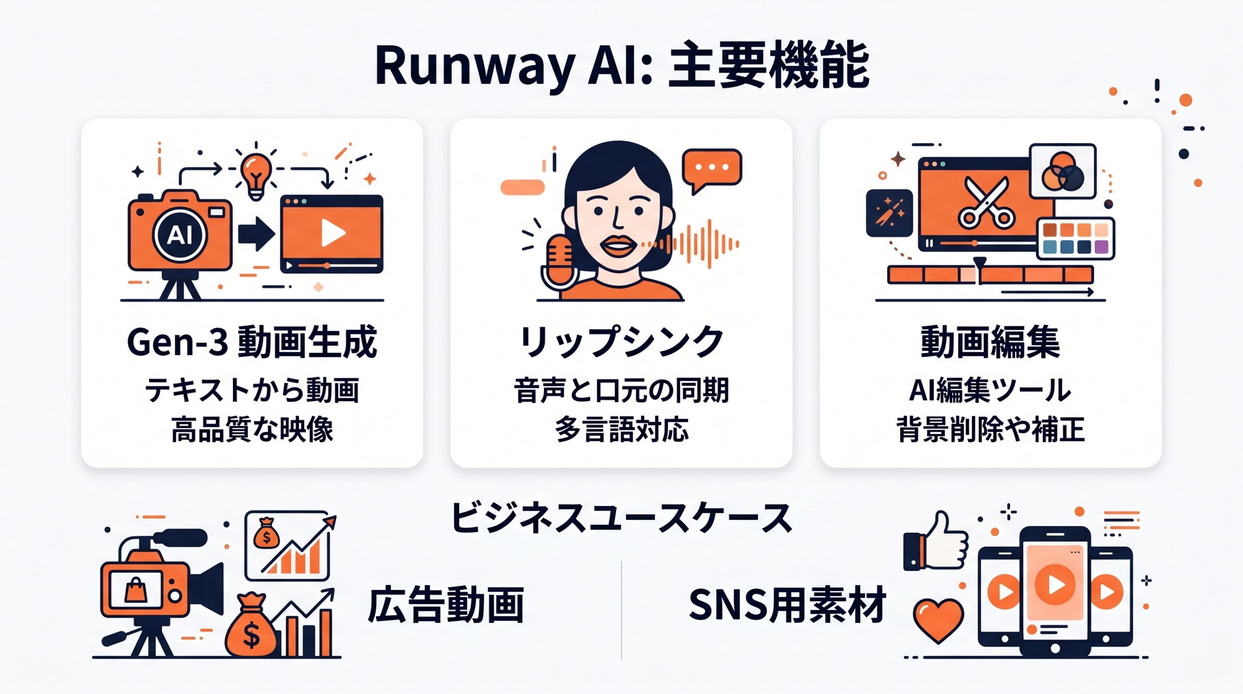 Runway AI 機能一覧図