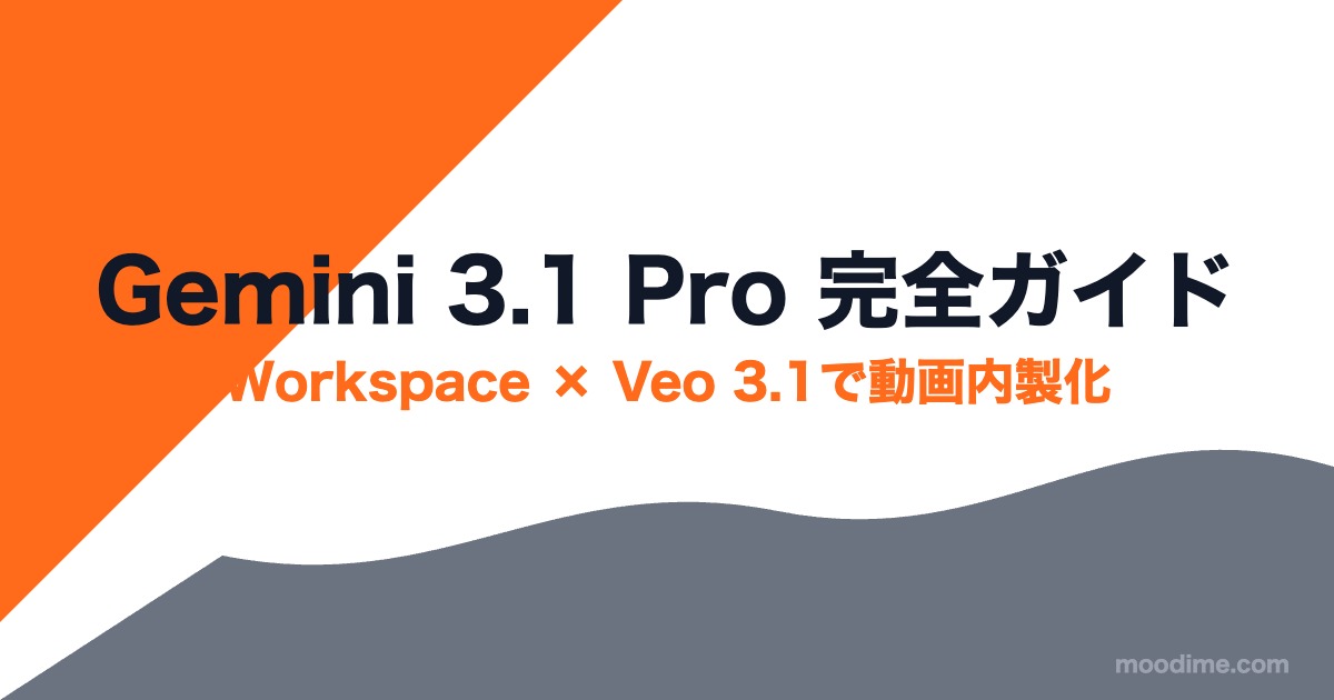 Gemini 3.1 Pro完全ガイド｜Workspace×Veo 3.1で動画内製化（中小企業マーケティング向け）